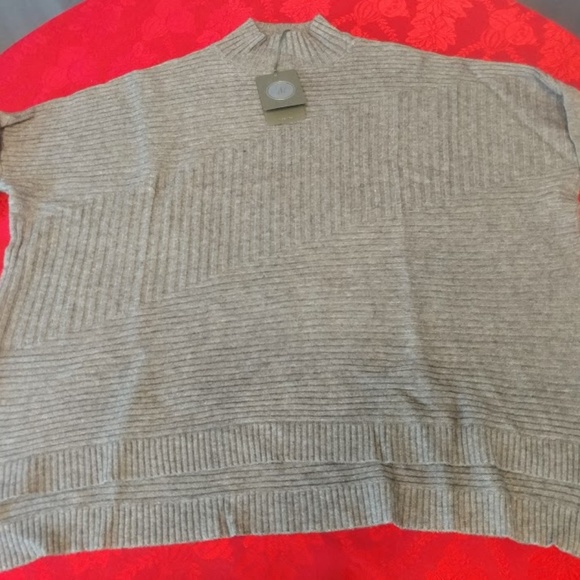 M Made in Italy Missy High Neck Modern Boxy Sweate - Picture 2 of 7